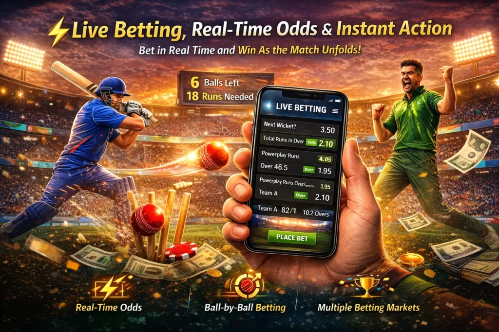 PLAY99 EXCH live cricket betting app with real-time odds, ball-by-ball betting and instant match predictions on mobile