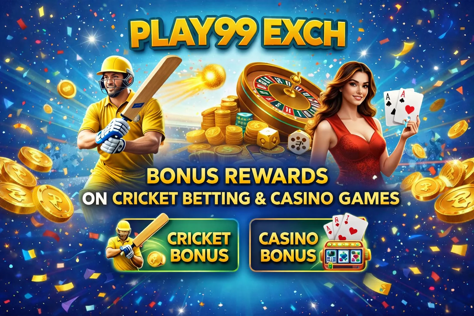 Play99Exch Cricket and Casino Bonus