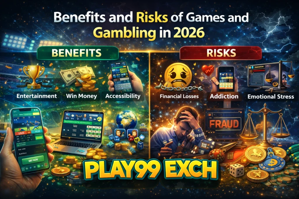 Benefits and risks of online games and gambling including financial gains, addiction risks, and security concerns