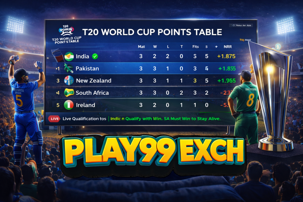 T20 World Cup Live Points Table 2026