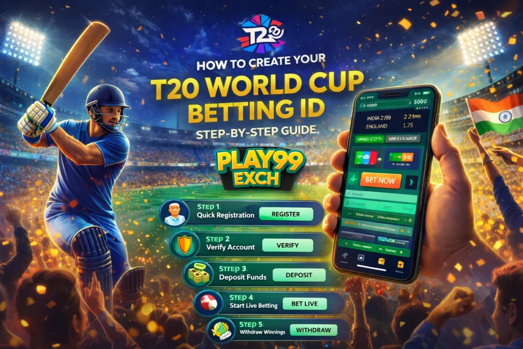 How to create Play99Exch T20 World Cup betting ID step by step cricket betting registration guide