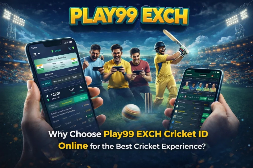 Play99 EXCH Cricket ID Online live scores and fantasy cricket platform dashboard