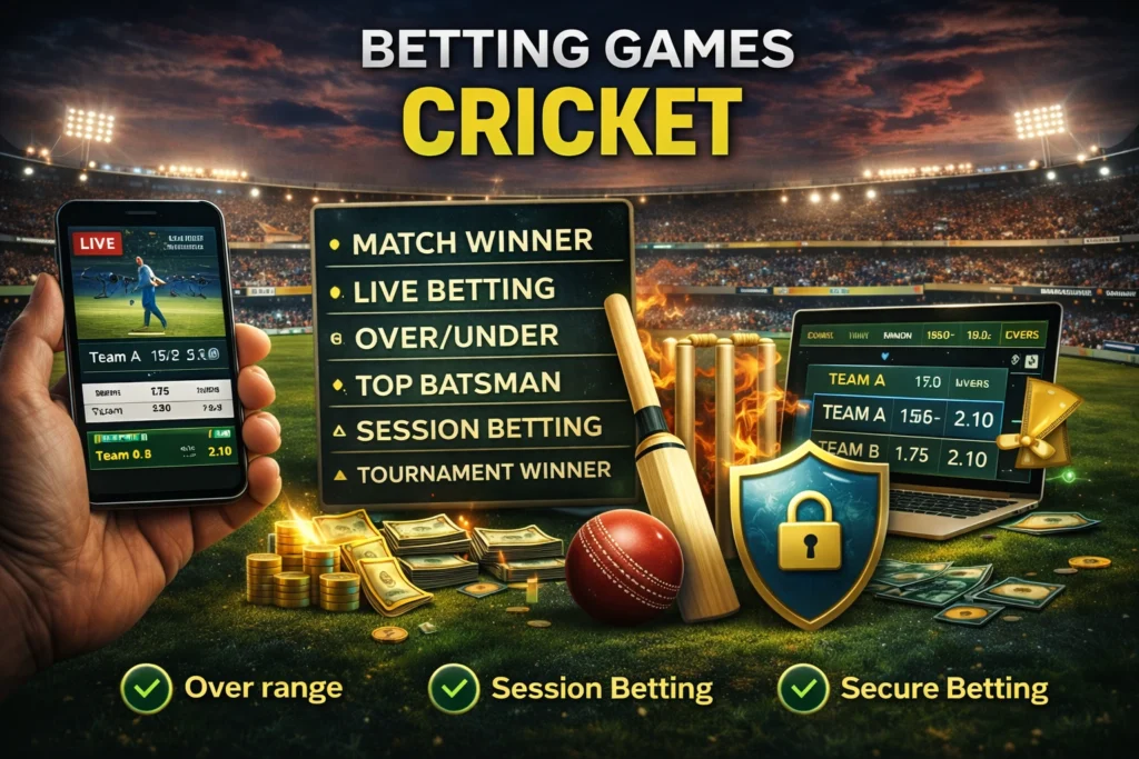 Betting Games Cricket Join online cricket betting games with competitive odds, fast withdrawals & live match betting options. Safe and trusted platforms.